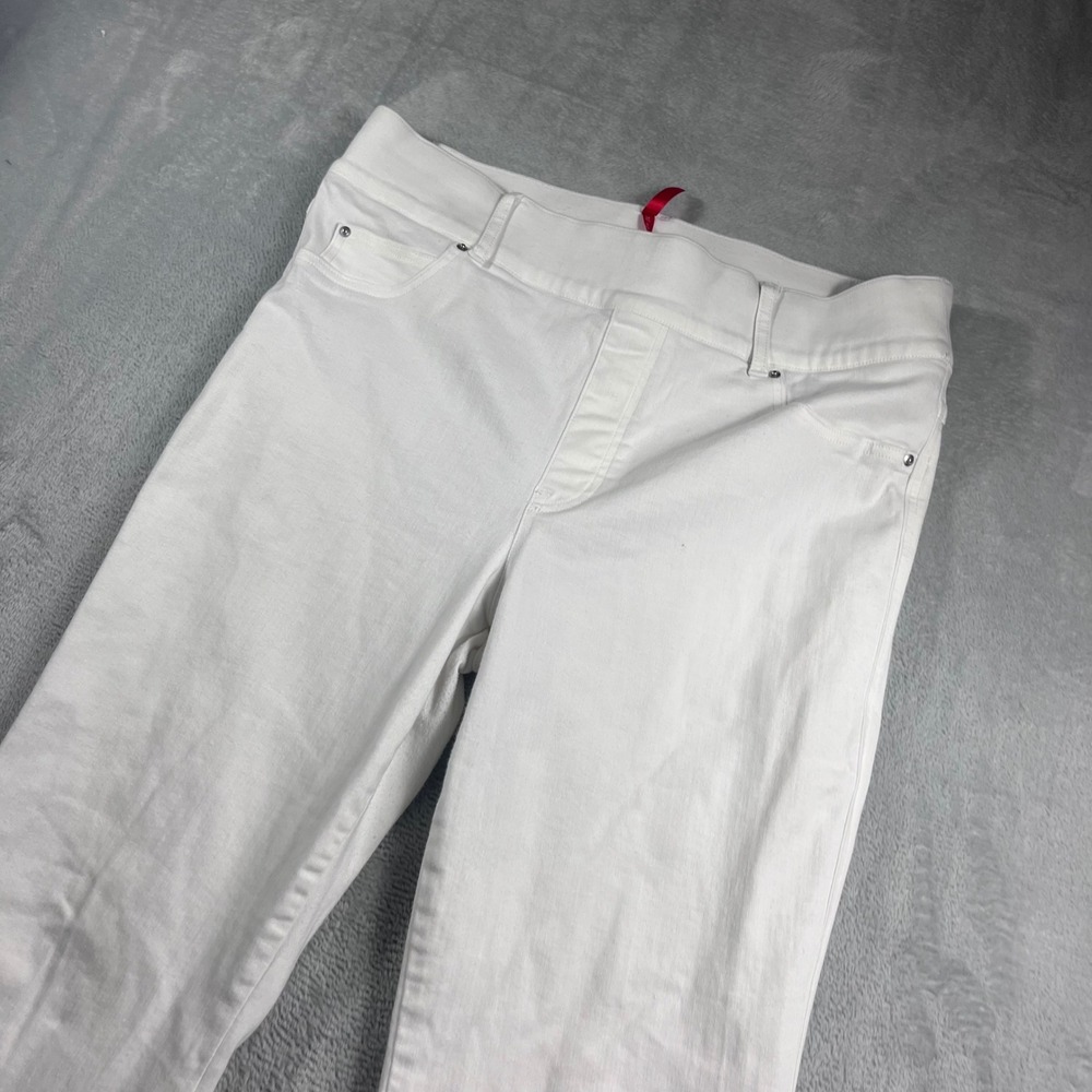 Spanx Clean Elevate Flare Jeans White Pull On High Rise 20349R Womens 1X Tall - Picture 2 of 12